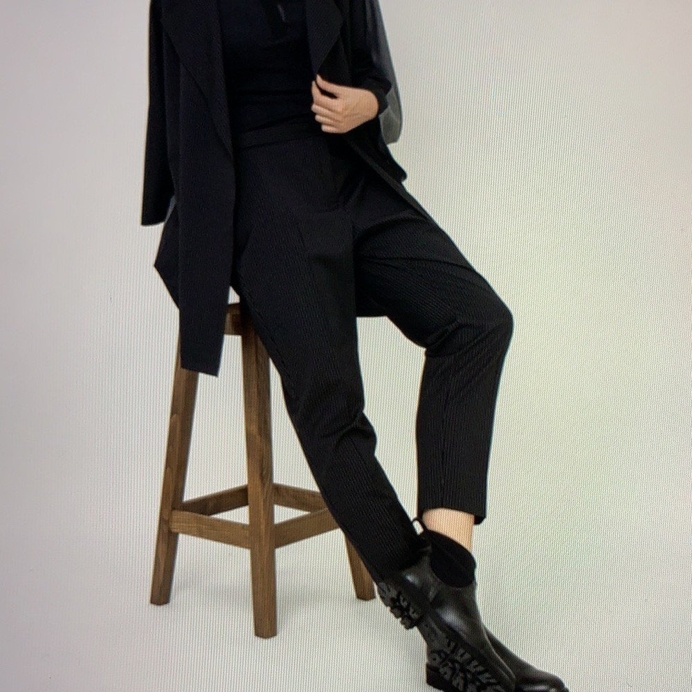 Marina Rinaldi Radicale Pinstripe Wool Trousers 22